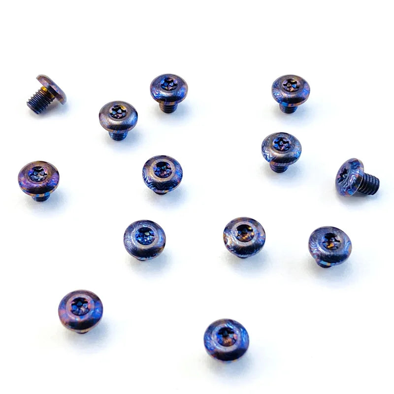 M4 Timascus Lock Screws for Folding Knife Handles – 10 Sets Knife Hardware Parts Qst