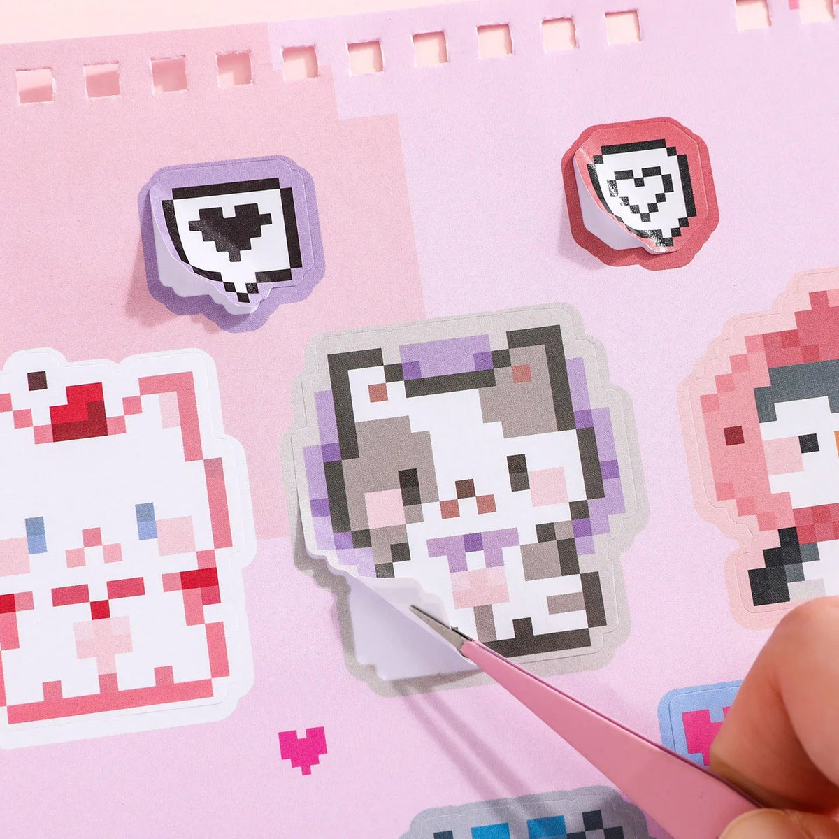 36-Sheet Pixel Bead Sticker Book – Gaming Console DIY Craft DIY Sticker Book Qme