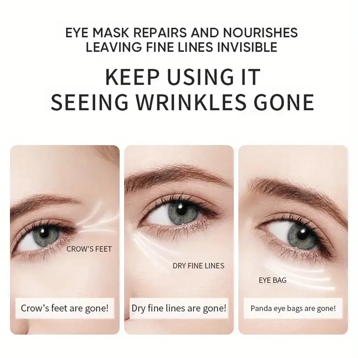 Snail Collagen Eye Mask – Glycerin & Panthenol Hydration Eye Sheet Mask Qme