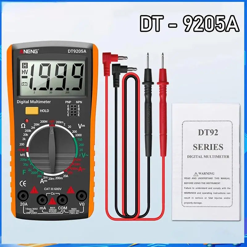 DT9205A True RMS Digital Multimeter – Voltage & Current Tester Digital Multimeter Qme