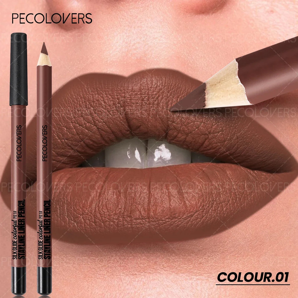 Matte Waterproof Lip Liner – Contour & Define Lips, 8 Shades Matte Lip Liner Qme 01