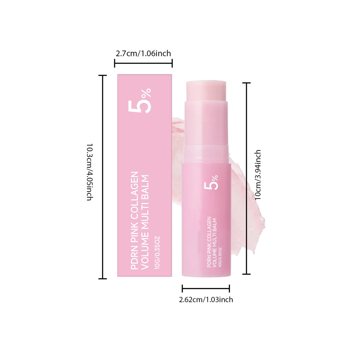 Collagen Pink Multi Balm Face Stick – Deep Moisturizing 10g Face Balm Stick Qst
