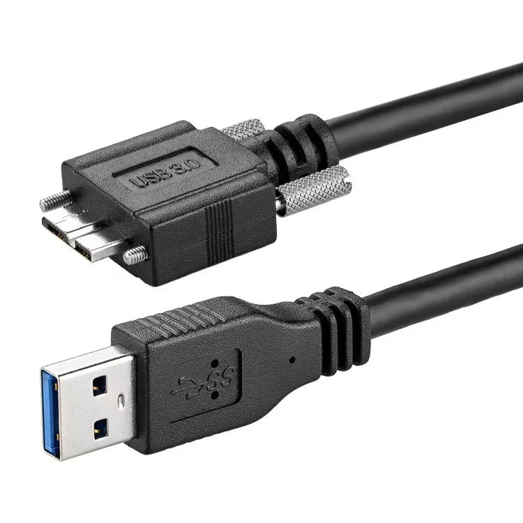 USB 3.0 Micro-B Screw Lock Cable for Industrial Cameras USB Data Cable Qme 3M