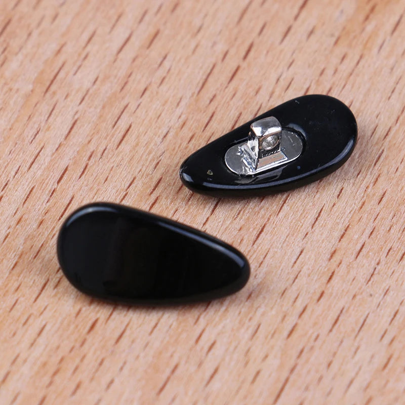 Anti-Slip Jade Nose Pads for Eyeglasses – Stick-On & Screw-In Eyeglass Nose Pads Qst black