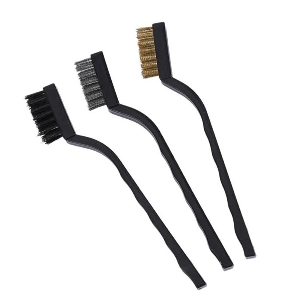 7-Piece Wire Brush Set – Stainless Steel, Copper & Nylon Wire Brush Set Qme 3pcs