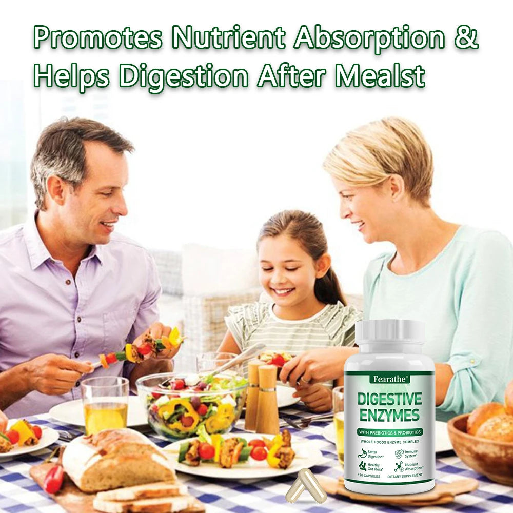 Prebiotics Probiotics & Digestive Enzymes Capsules | Gut Health Probiotic Supplement Qst