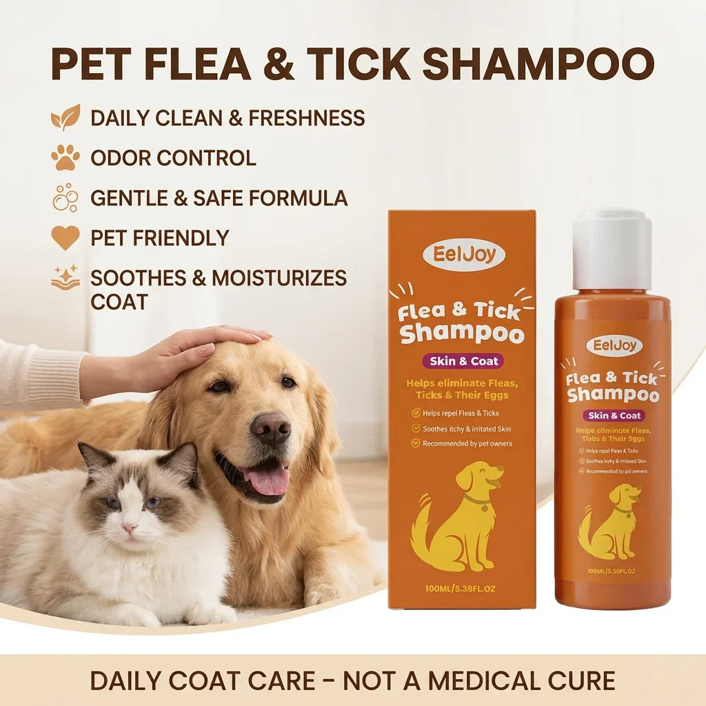 Dog Flea & Tick Shampoo – Moisturizing & Soothing | Qme Dog Grooming Shampoo Qme
