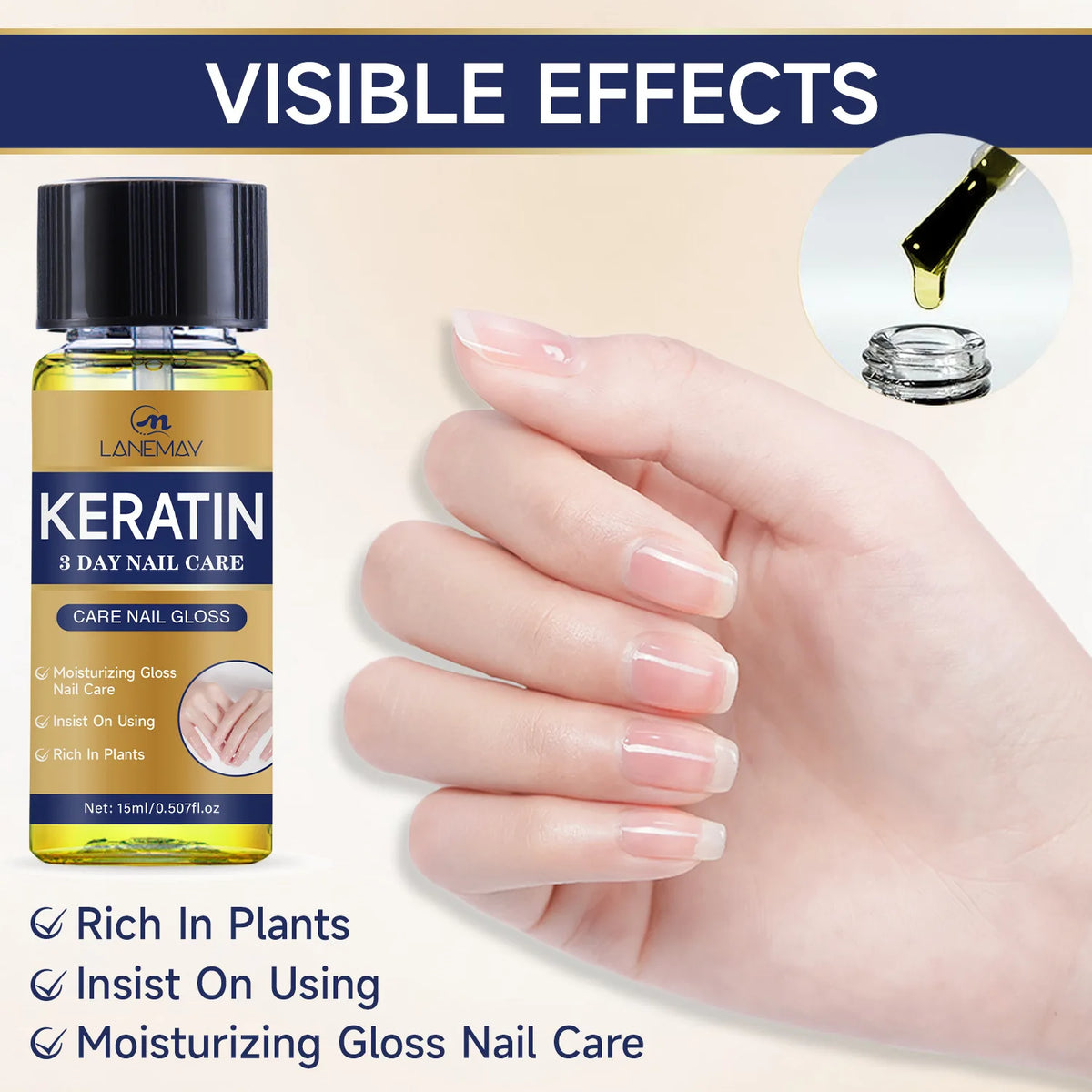 Keratin Nail Care Oil – Strengthens & Moisturizes Nails | Lanemay Nail Care Oil Qst