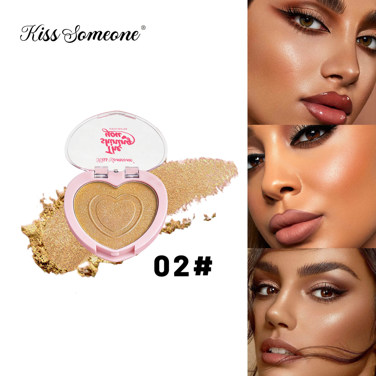 Sparkle Disc Highlighter – Long-Lasting High-Gloss Glow Face Highlighter Qme 602502 5g