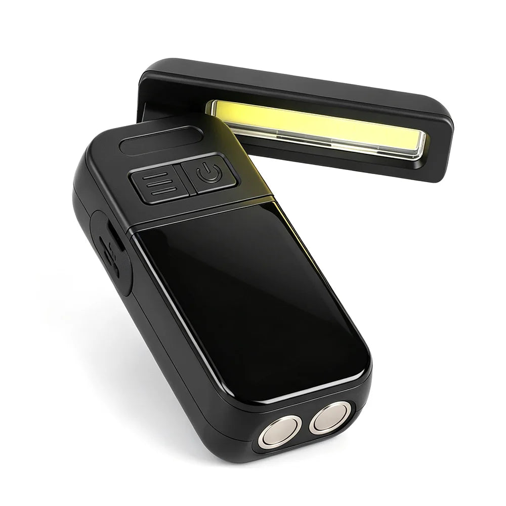 Foldable Magnetic COB Work Light – Type-C Rechargeable Torch Rechargeable Work Light Qst