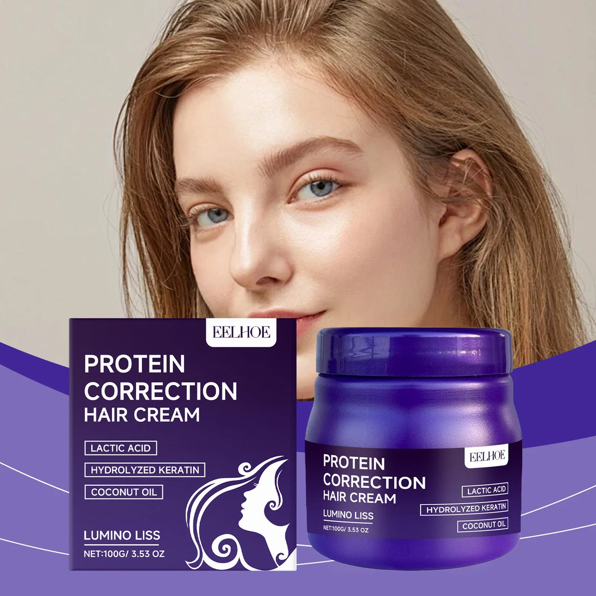 Hoygi Protein Hair Straightening Cream – Smooth & Frizz-Free Hair Straightening Cream Qst Default Title