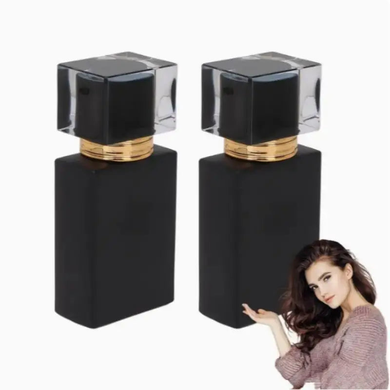 Portable Black Glass Perfume Spray Bottle – 30/50ml Refillable Perfume Spray Bottle Qme
