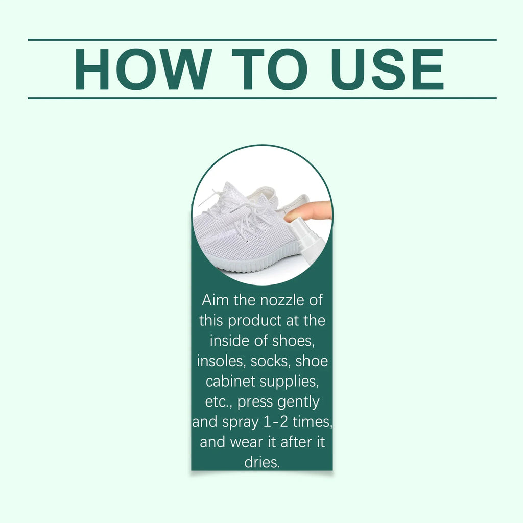 Shoe & Sock Deodorizing Spray | Antibacterial, Long-Lasting Shoe Deodorizing Spray Qme