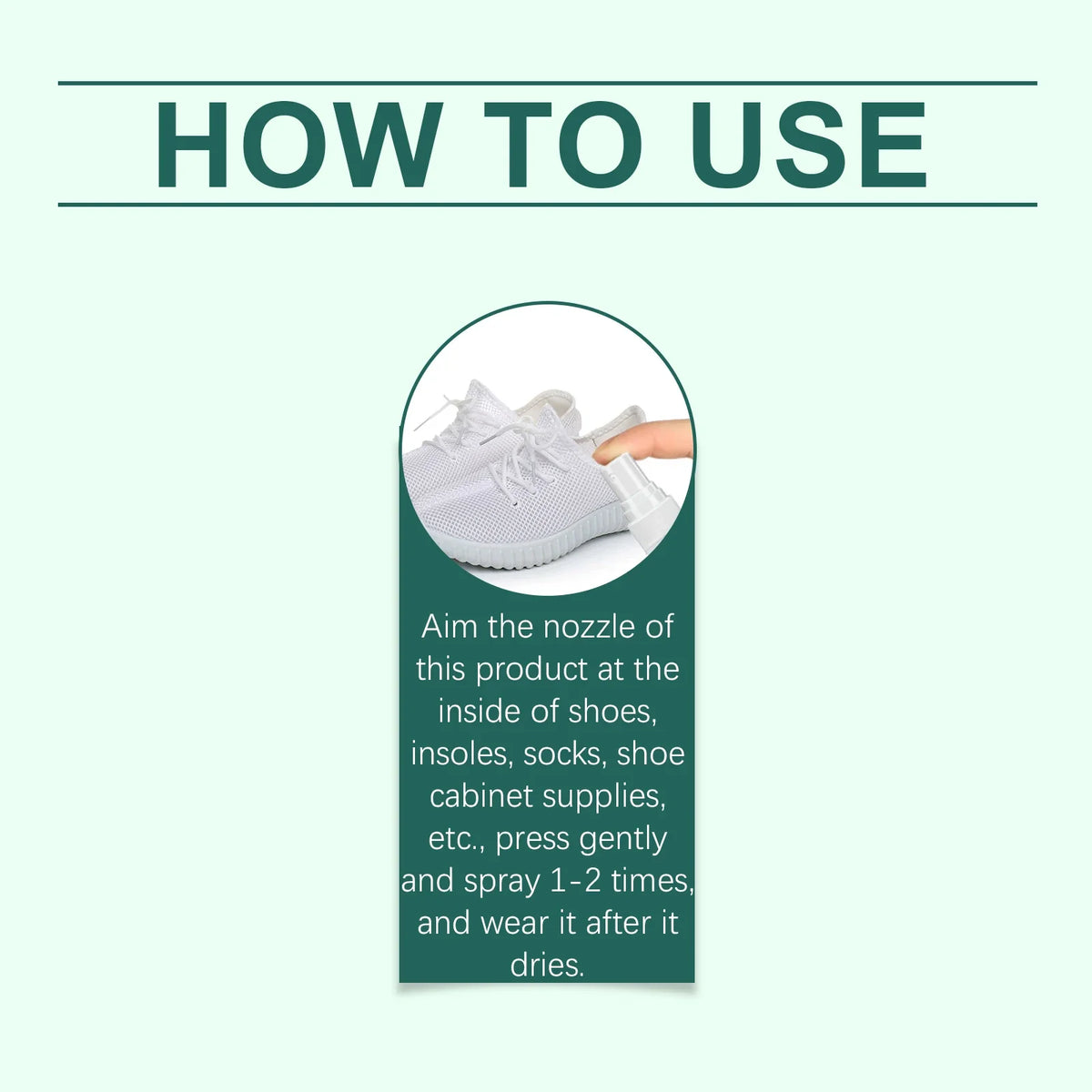 Shoe & Sock Deodorizing Spray | Antibacterial, Long-Lasting Shoe Deodorizing Spray Qme