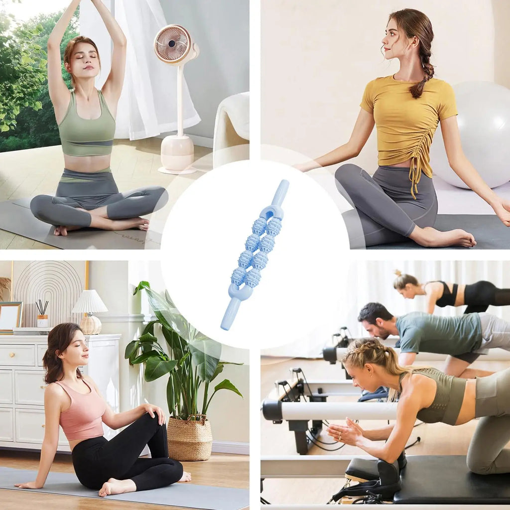 Non-Slip Muscle Roller Stick – Body, Neck & Back Massager Muscle Roller Stick Qme