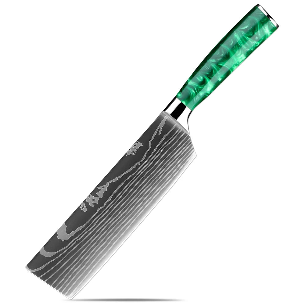 XITUO Japanese Chef Knife Set 1–6 Pcs | 7Cr17MoV Steel Kitchen Knife Set Qst Nakiri Knife