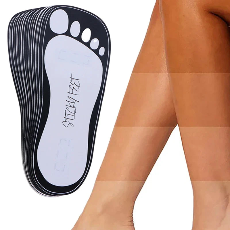 Disposable Tanning Slippers – 11" Sticky Foot Pads for Spray Tan Tanning Foot Pads Qme