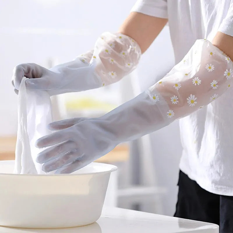 Waterproof Latex Household Cleaning Gloves – Kitchen & Laundry Household Cleaning Gloves Qme