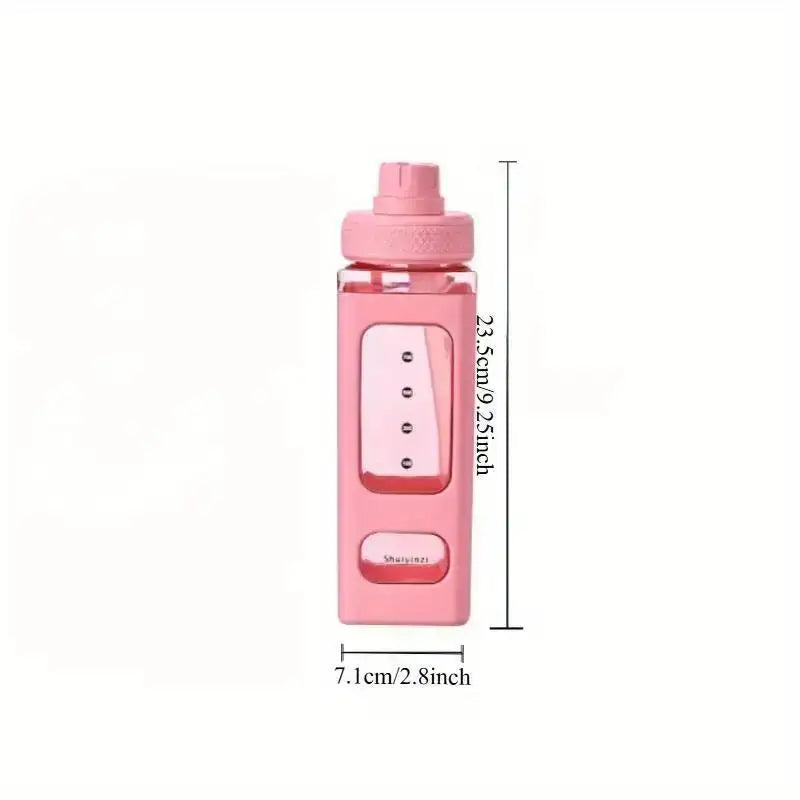 700ml Sport Water Bottle with Straw & Scale – Clear Plastic Sport Water Bottle Qme