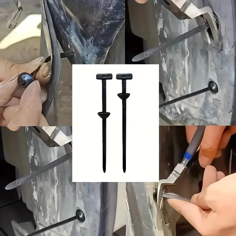 Multi-Function Zip Ties & Snap Fasteners with Adhesive Mounts Cable Tie Fastener Kit Qme