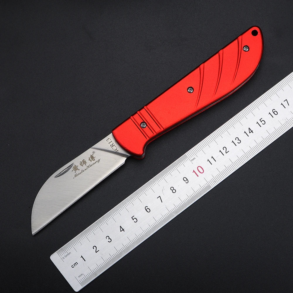XUAN FENG Folding Fruit Knife – 5CR Steel, Aluminum Handle Folding Pocket Knife Qst