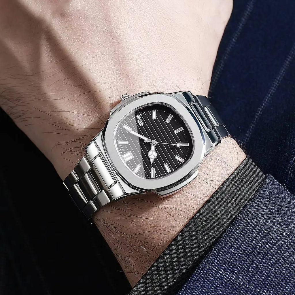 Men's Luxury Square Dial Quartz Business Wristwatch Quartz Wristwatch Qme