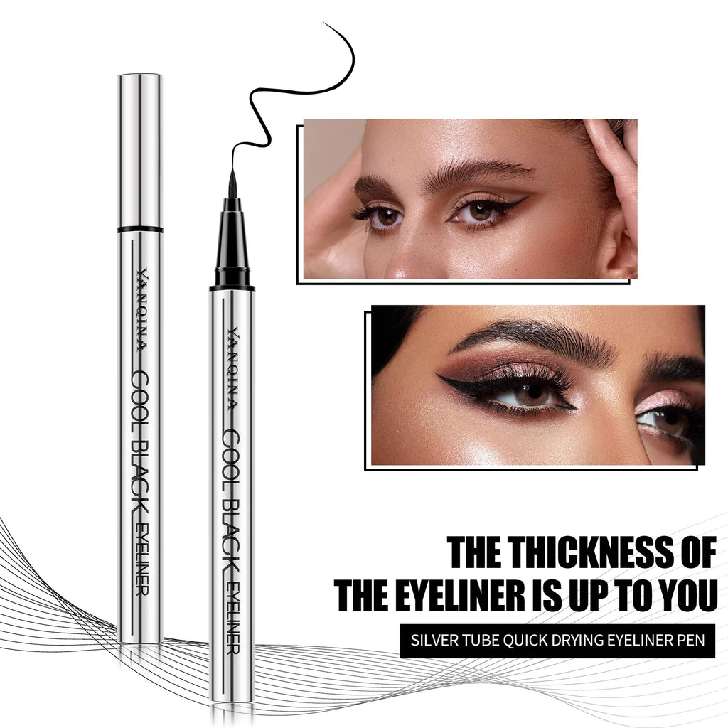 Qme Waterproof Liquid Eyeliner – Quick-Dry, Smudge-Proof Liquid Eyeliner Qme