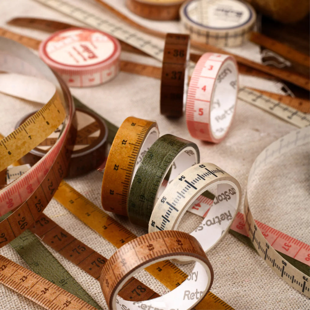 Vintage Measuring Tape Washi Tape – Journaling & Scrapbooking Decorative Washi Tape Qme