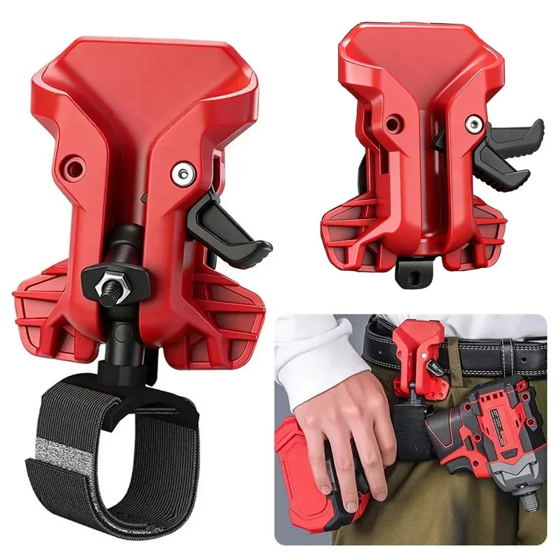 Self-Locking Drill Holder Belt Clip | Quick Release ABS Drill Belt Holster Qme