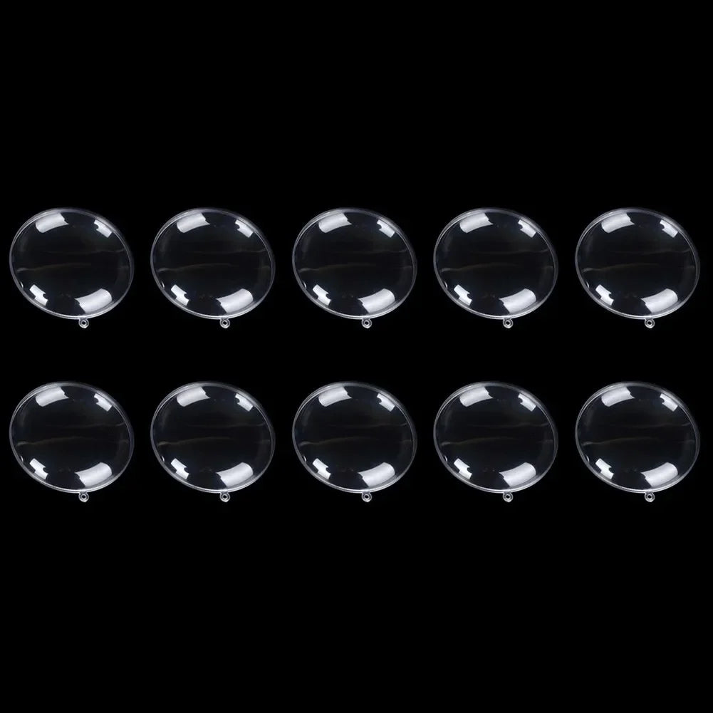 Transparent Fillable Christmas Balls – DIY Ornaments 10 Pack Christmas Ornaments Qme 10pcs 8cm