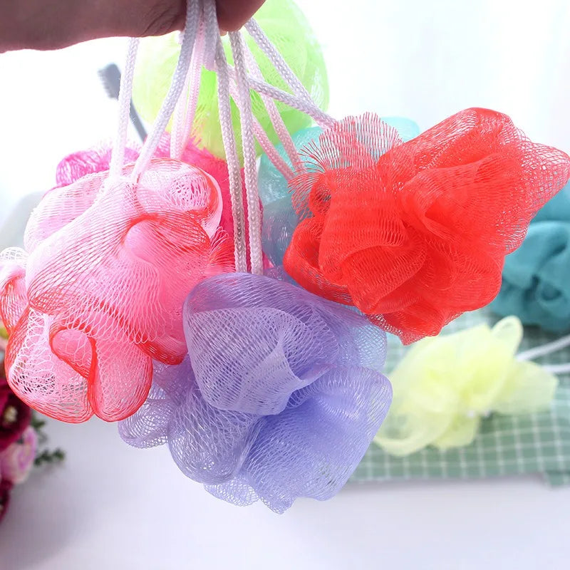 Exfoliating Bath Puff Sponge Mesh Shower Scrubber 10 Pack Bath Puff Scrubber Qme