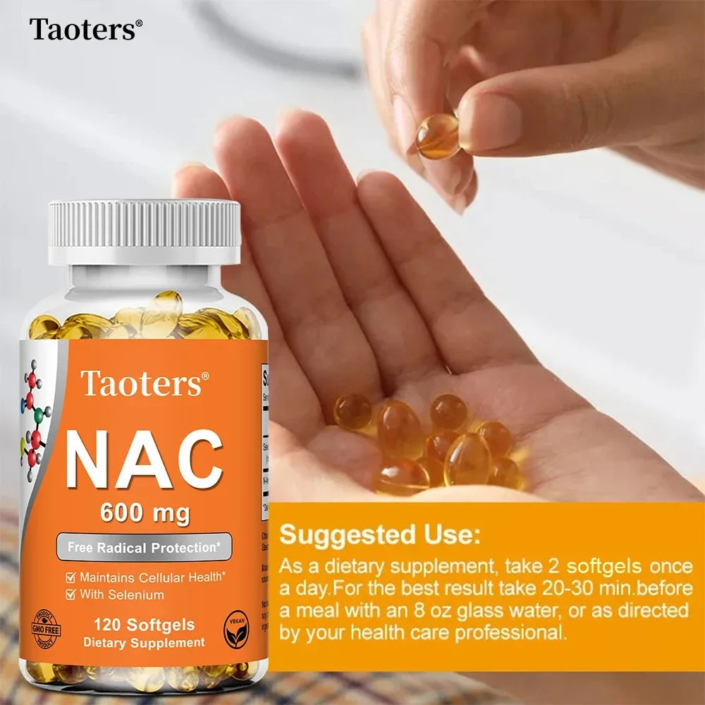 NAC 600mg N-Acetyl Cysteine Capsules | Antioxidant Skin Support Amino Acid Supplement Qst