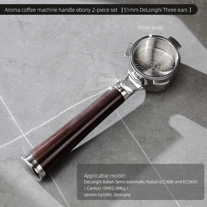 Bincoo Walnut Bottomless Portafilter 58mm – Open Espresso Handle Bottomless Portafilter Qst Ebony 51mm 2pcs setA