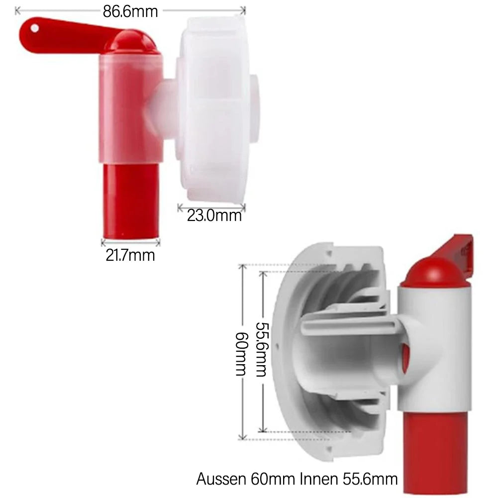 DN61 Plant Nutrient Dosing Tap – Fits 15–60L Canisters Garden Dosing Tap Qme