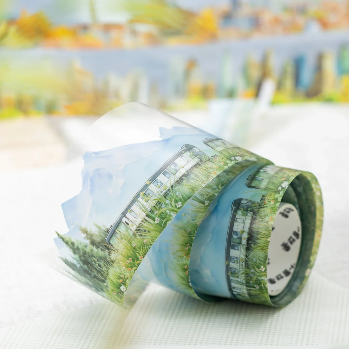 Romantic Journey Washi Tape 45mm x 2m | DIY Scrapbooking Decorative Washi Tape Qme