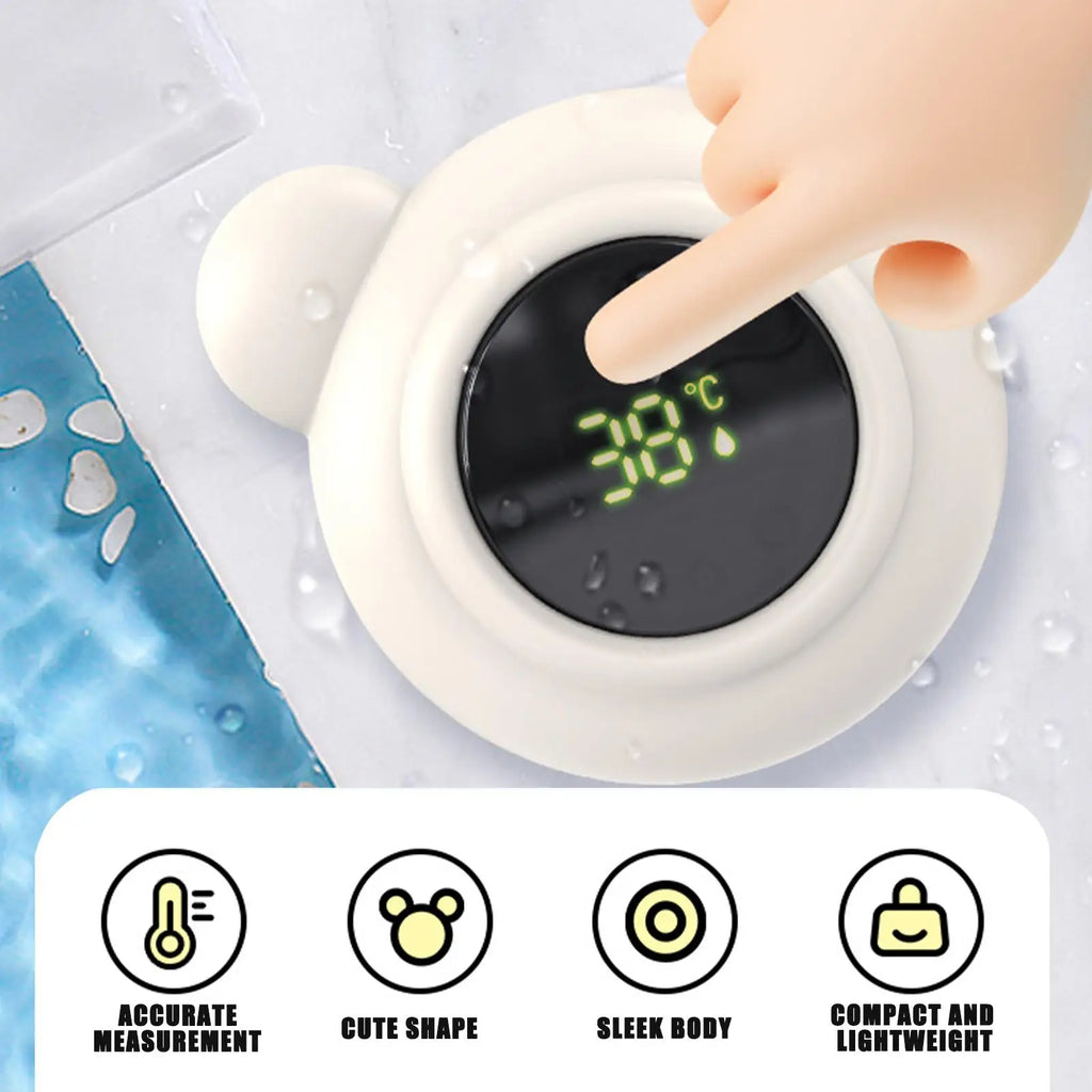 Baby Digital Bath Thermometer LED Display – Safe Bathtub Tool Baby Bath Thermometer Qme