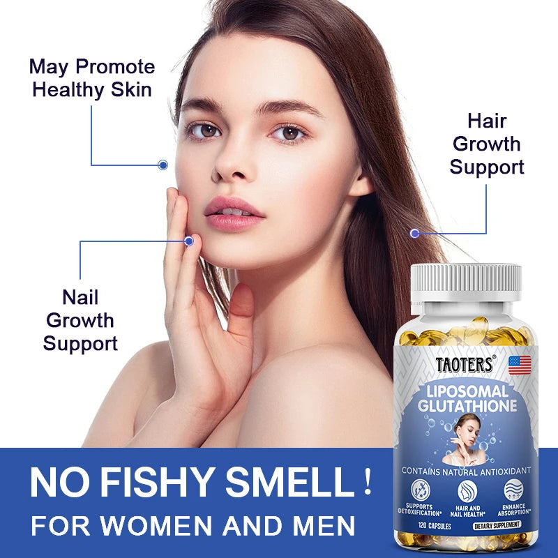 Liposomal Glutathione 120 Capsules – Antioxidant & Skin Glow Dietary Supplement Qst