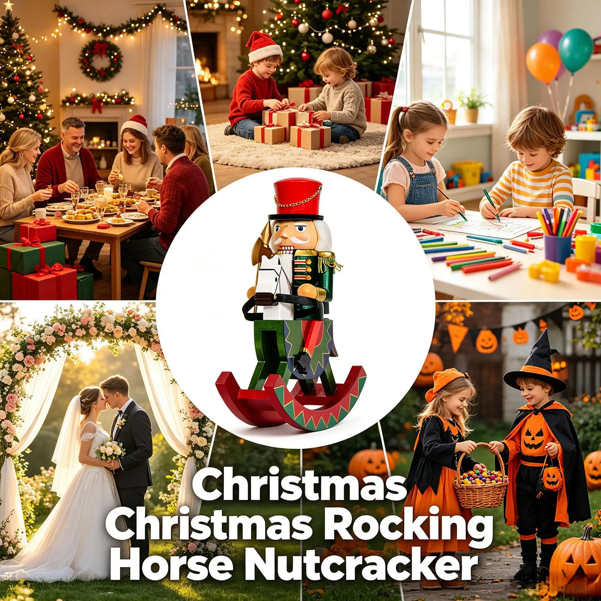 Retro Wooden Nutcracker Christmas Statue | Holiday Figurine Christmas Figurine Qme