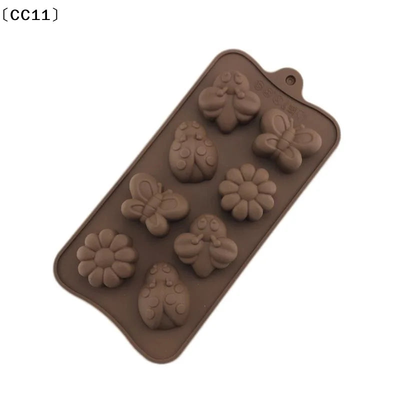 Silicone Flower Chocolate Mold – 8-Cavity Non-Stick Baking Mold Silicone Baking Mold Qme