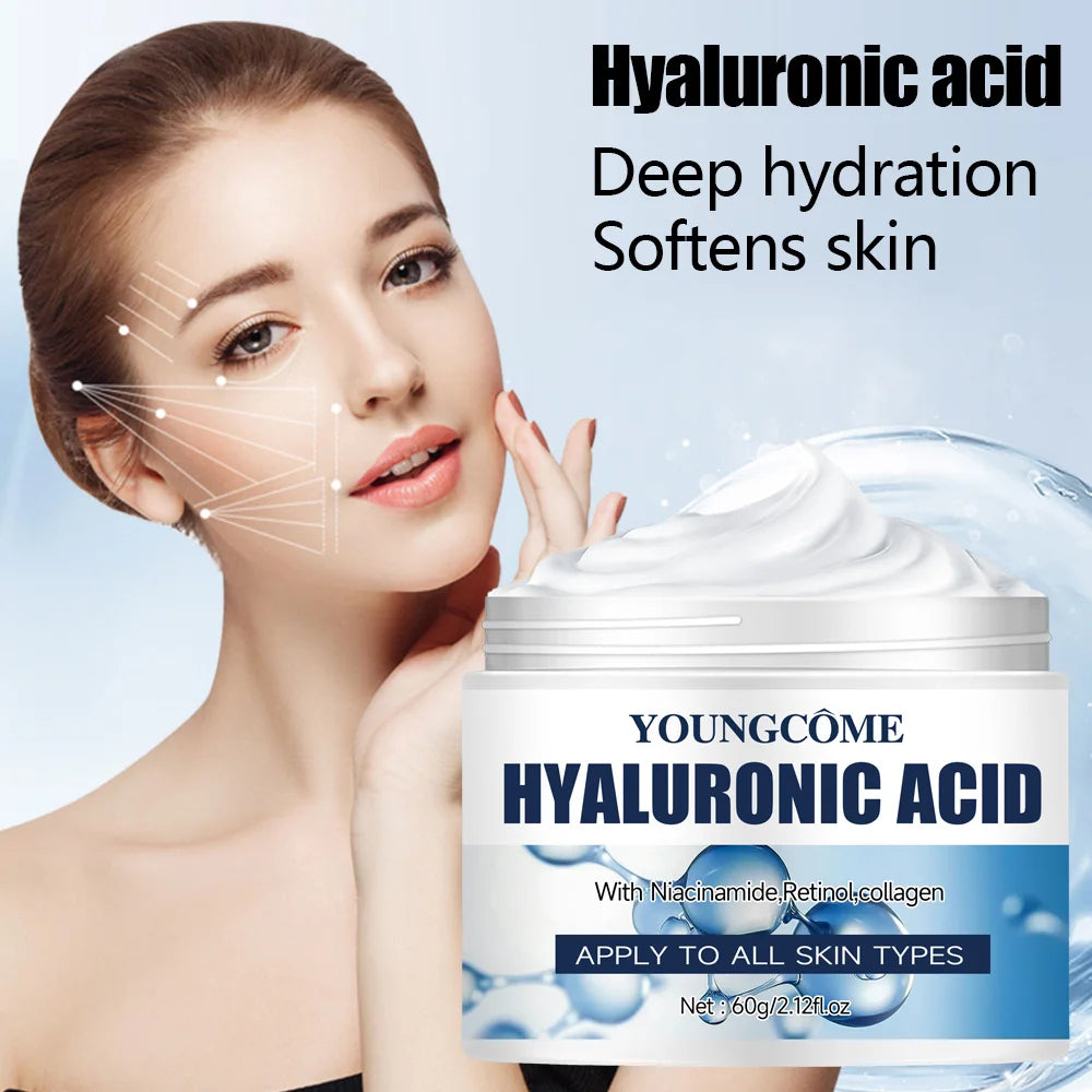 YOUNGCOME Hyaluronic Acid Collagen Face Cream – Moisturizing Face Moisturizer Cream Qst