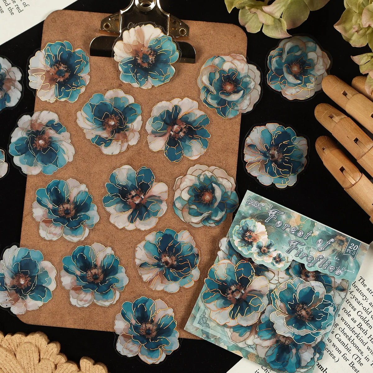 Kawaii Flower Plant Stickers 20pc – DIY Scrapbooking Labels Decorative Craft Stickers Qme