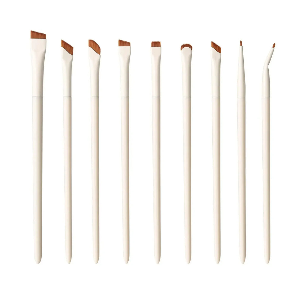 Precision Blade Eyeliner & Eyebrow Brush | Fine Oblique Tip Eyeliner Brush Qme 9pcs