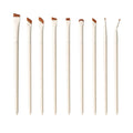 Precision Blade Eyeliner & Eyebrow Brush | Fine Oblique Tip Eyeliner Brush Qme 9pcs