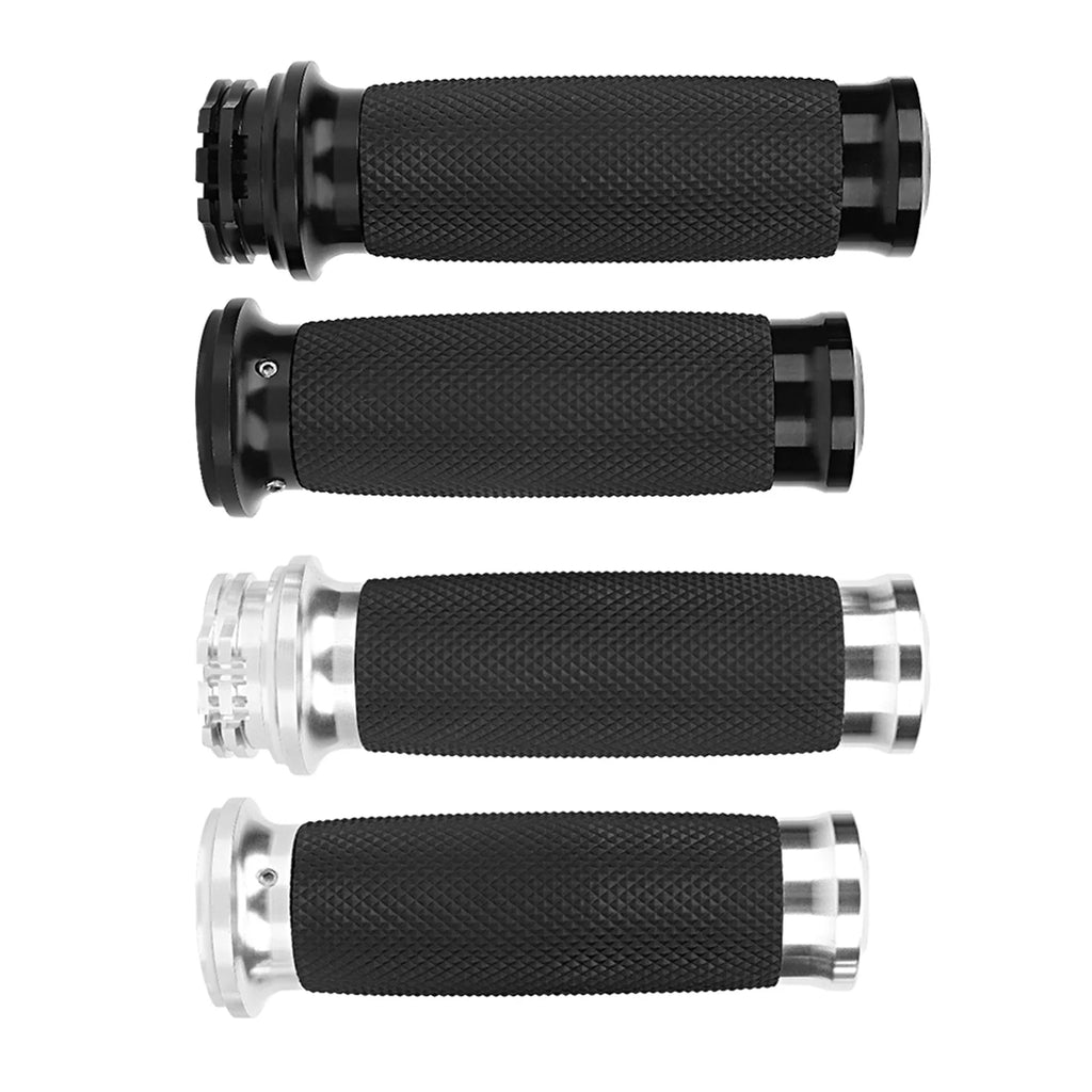 Motorcycle Aluminum & Rubber Anti-Slip Handlebar Grips – 1 Pair Motorcycle Handlebar Grips Qme