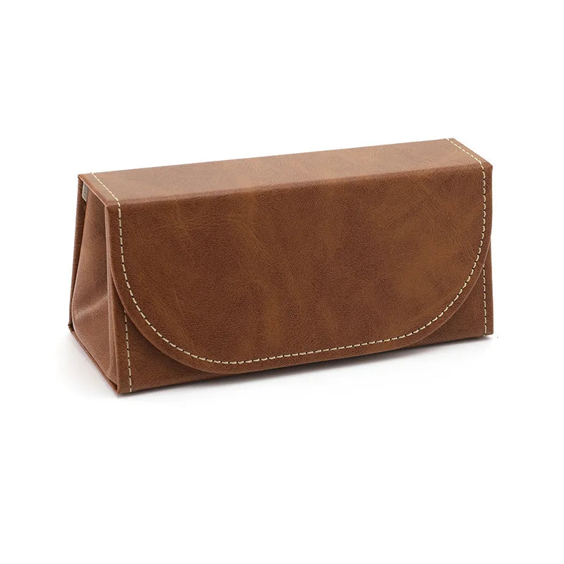 Premium PU Leather Large Capacity Men's Eyeglass Case Eyeglass Case Qme