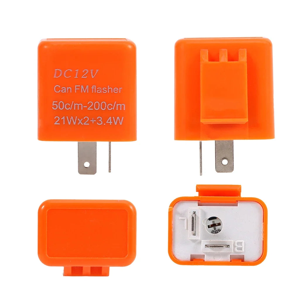 2-Pin Speed Adjustable LED Motorcycle Turn Signal Flasher LED Flasher Relay Qme