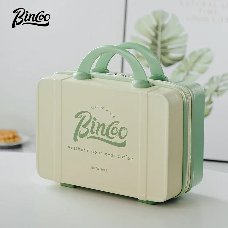 BINCOO Portable Coffee Kit – Moka Pot, Grinder & Kettle Set Portable Coffee Kit Qst Green Yellow