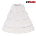 Girls White Lace Petticoat Skirt | Adjustable Princess Underskirt Girls Petticoat Skirt Qme 45cm