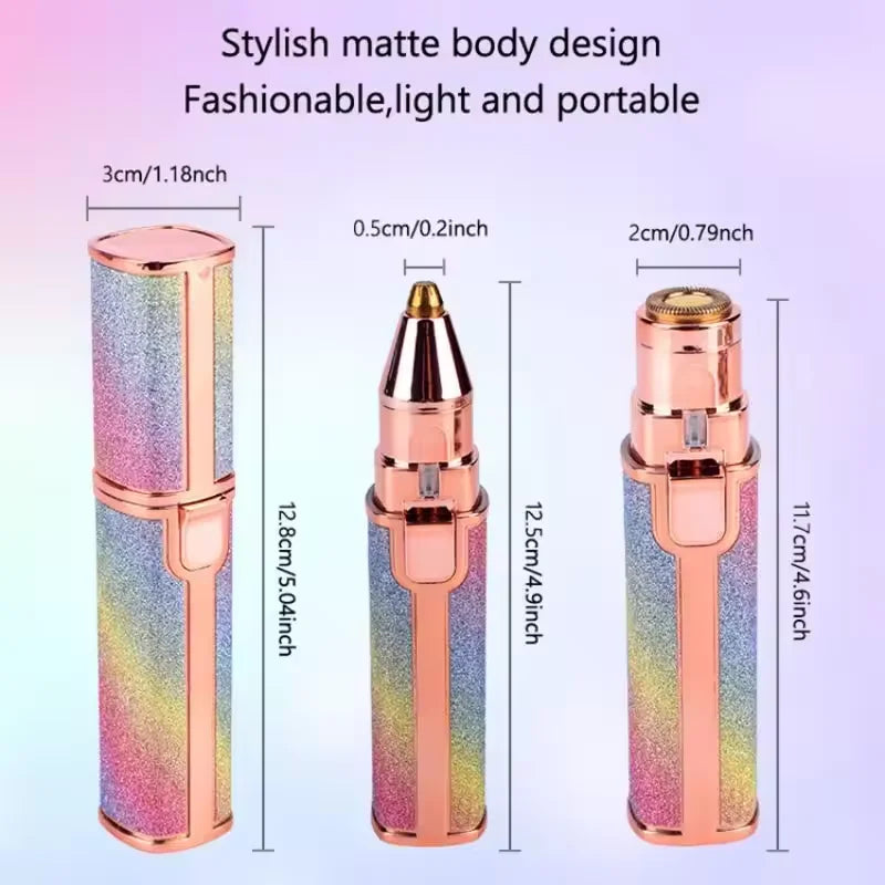2-in-1 Electric Eyebrow Trimmer & Facial Hair Shaver Women Electric Eyebrow Trimmer Qst