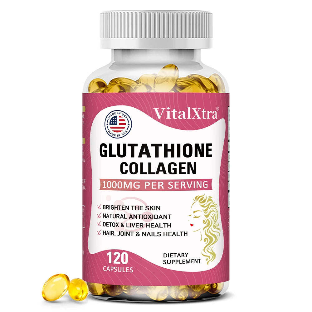 Glutathione & Collagen Supplement – 120 Capsules | SOOMIIG Dietary Supplement Qst 120 count-1bottle